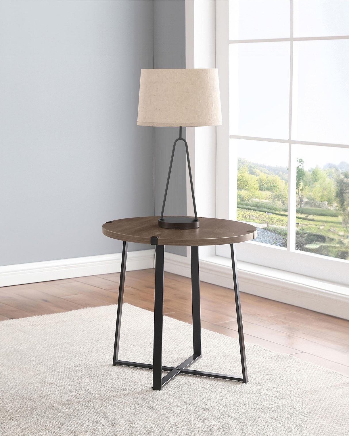 Marcus Gray Round Engineered Wood Side End Table by Coaster at Eve Furniture