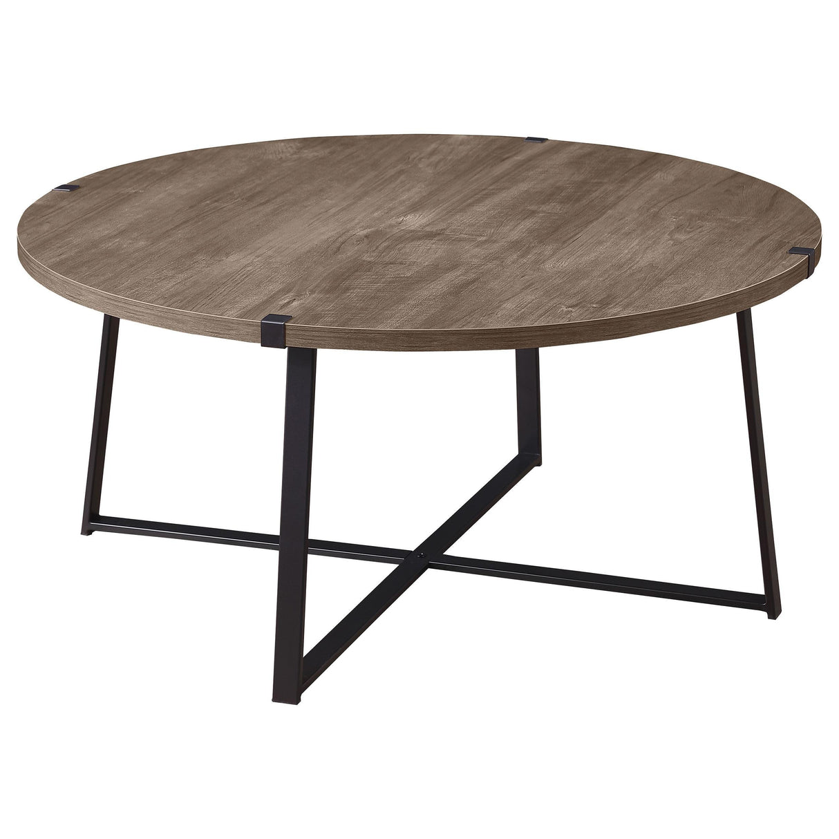 Marcus Round Engineered Wood Coffee Table Grey by Coaster at Eve Furniture