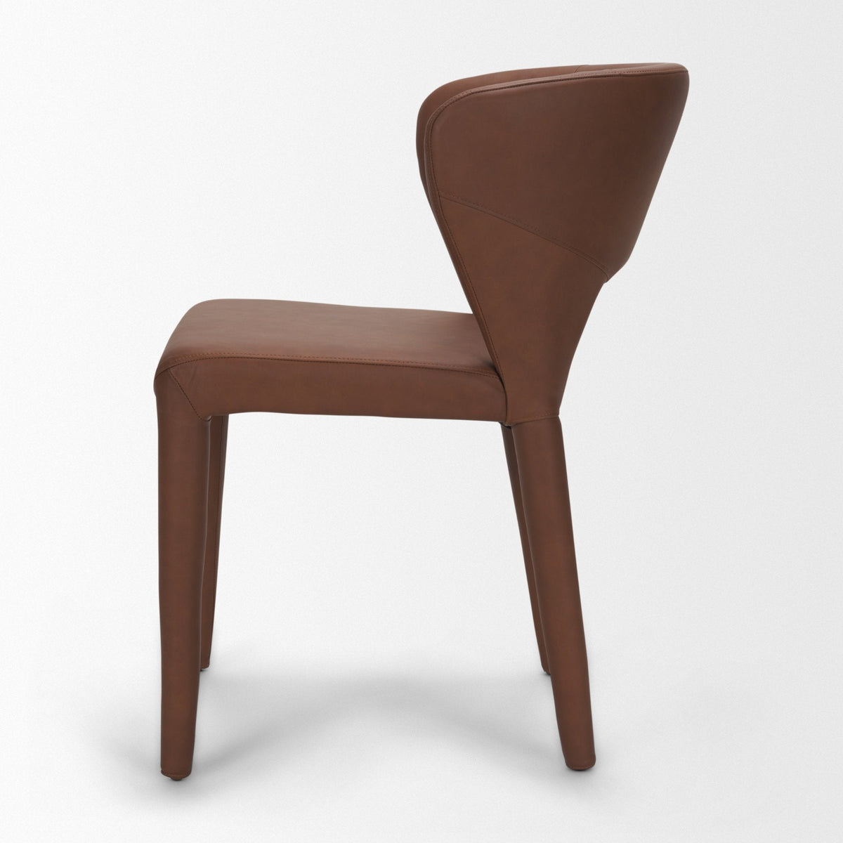 Marek Wingback Dining Arm Chair | Nutmeg Leather w/ Wood, Set of 2 by Mercana at Eve Furniture