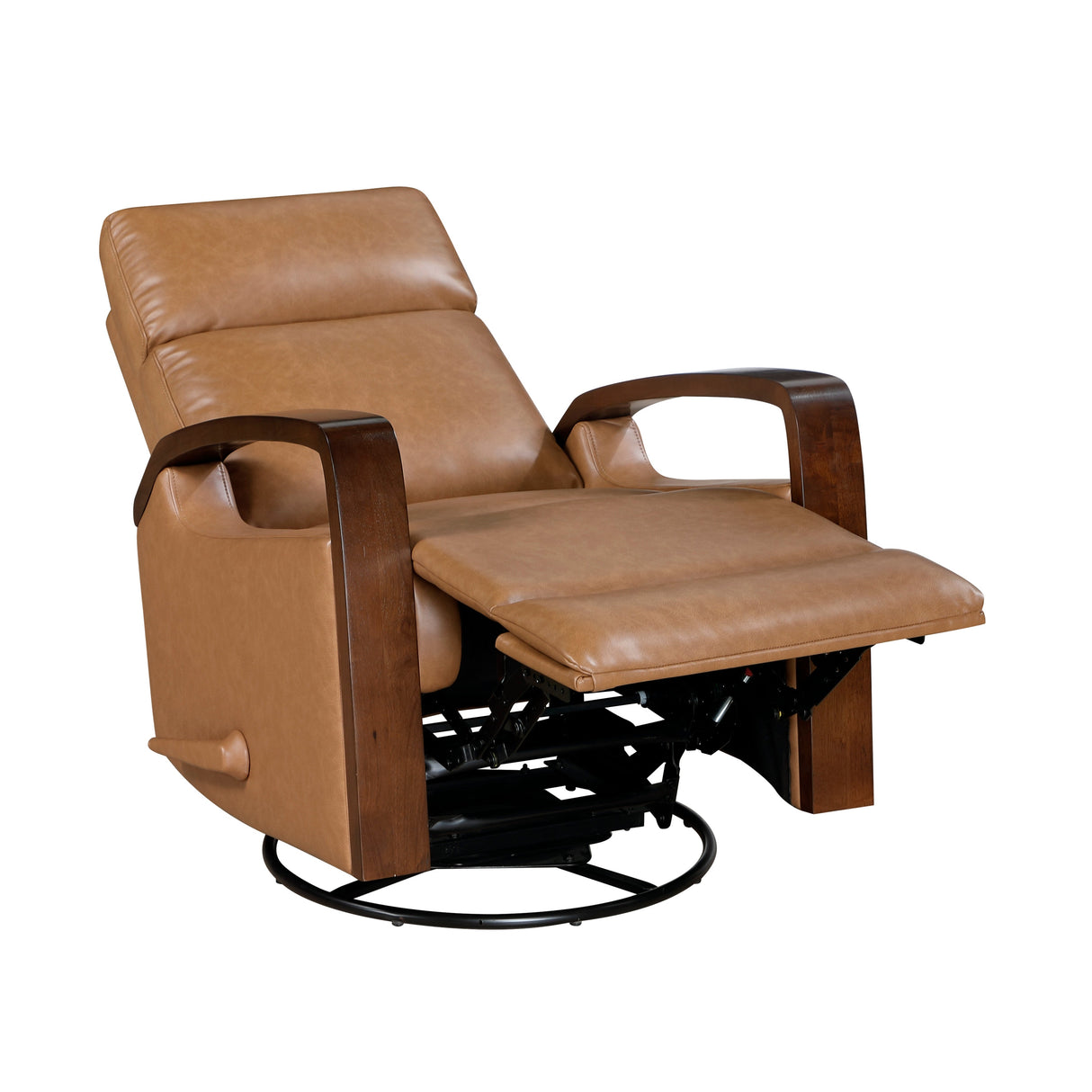 Margerie Camel Swivel Glider Reclining Chair