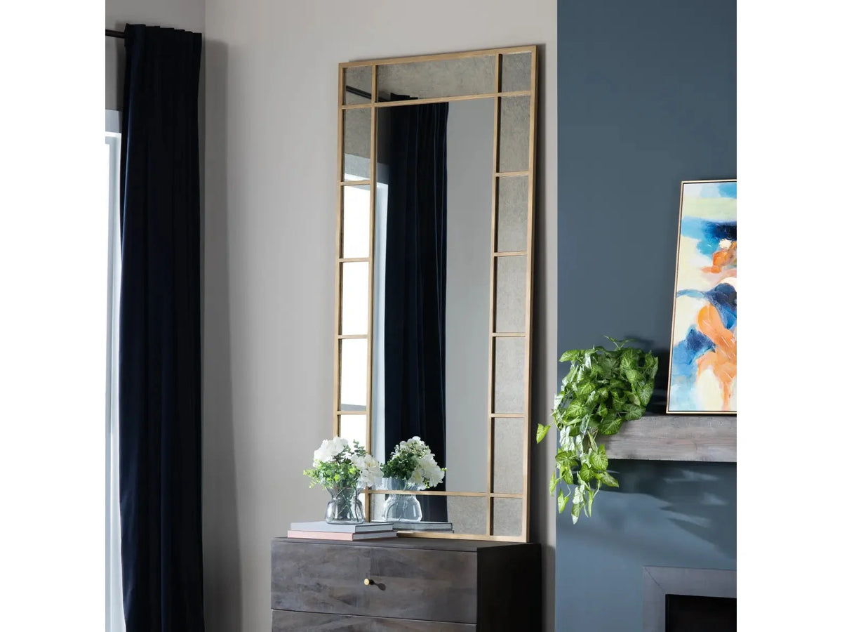Margo Antique Gold Wall Mirror by Crestview at Eve Furniture