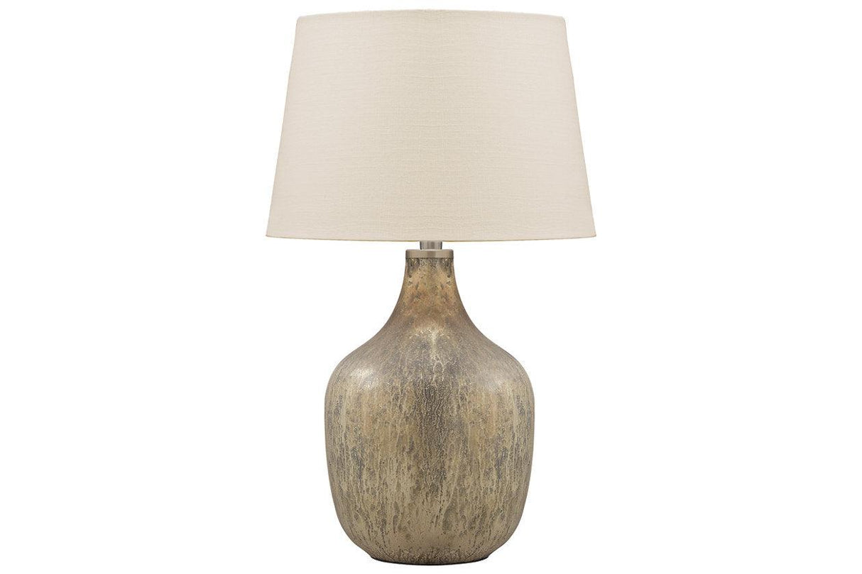 Mari Gray/Gold Finish Table Lamp by Ashley at Eve Furniture