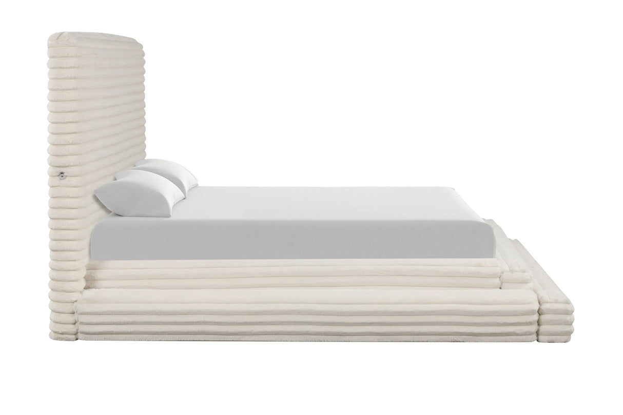 Mariah Beige Queen Platform Bed by Happy Homes at Eve Furniture