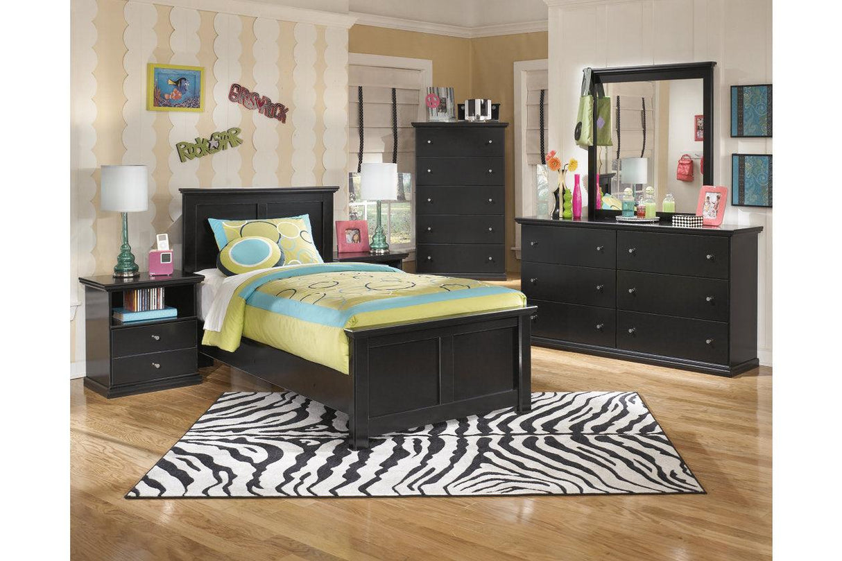 Maribel Black Twin Panel Bed by Ashley at Eve Furniture
