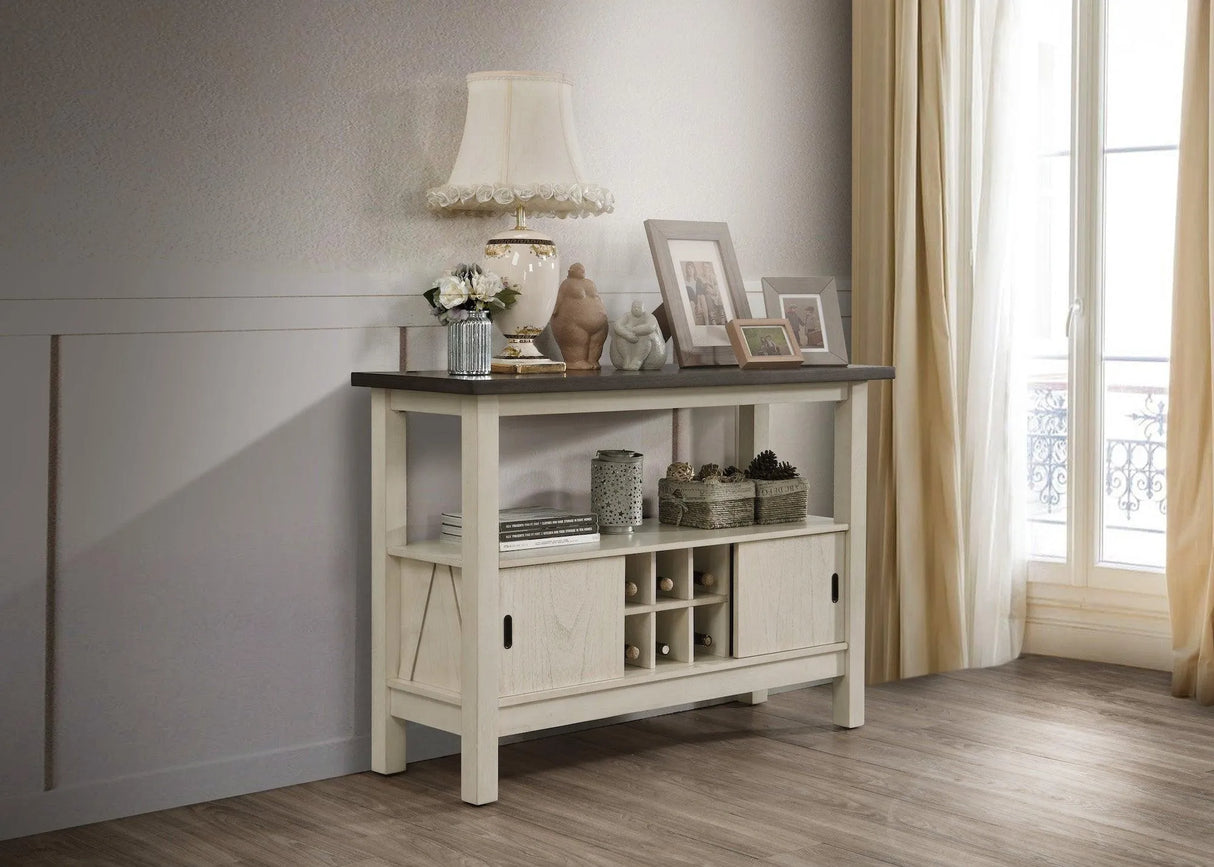 Maribelle Chalk and Gray Server by Crown Mark at Eve Furniture