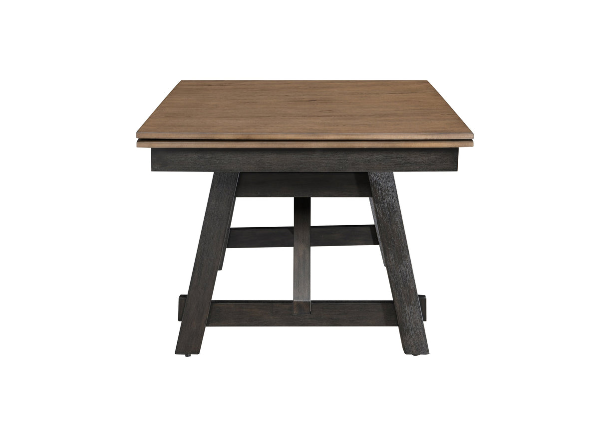 Maribelle Wheat Charcoal Extendable Dining Table by Crown Mark at Eve Furniture