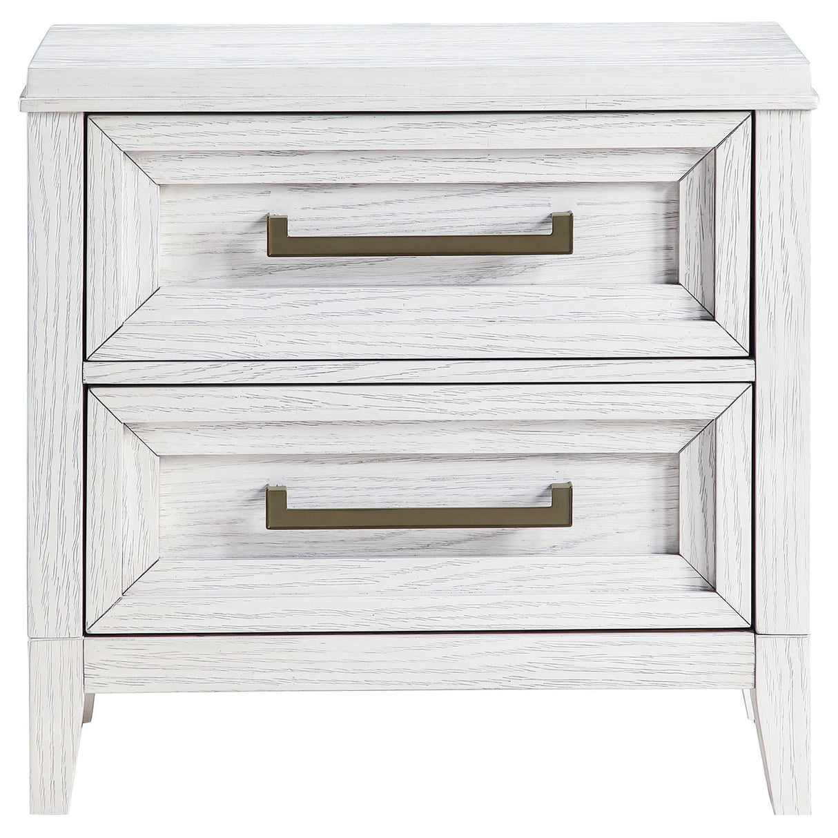 Marielle Distressed White 2-drawer Nightstand Bedside Table by Coaster at Eve Furniture