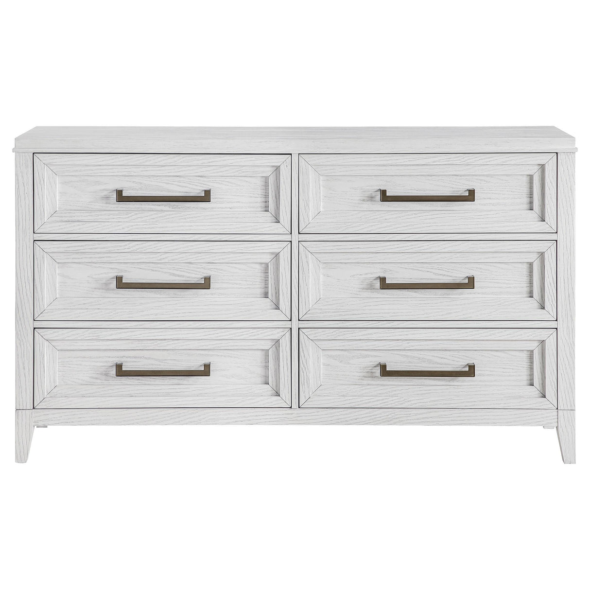 Marielle Distressed White 6-drawer Bedroom Dresser by Coaster at Eve Furniture