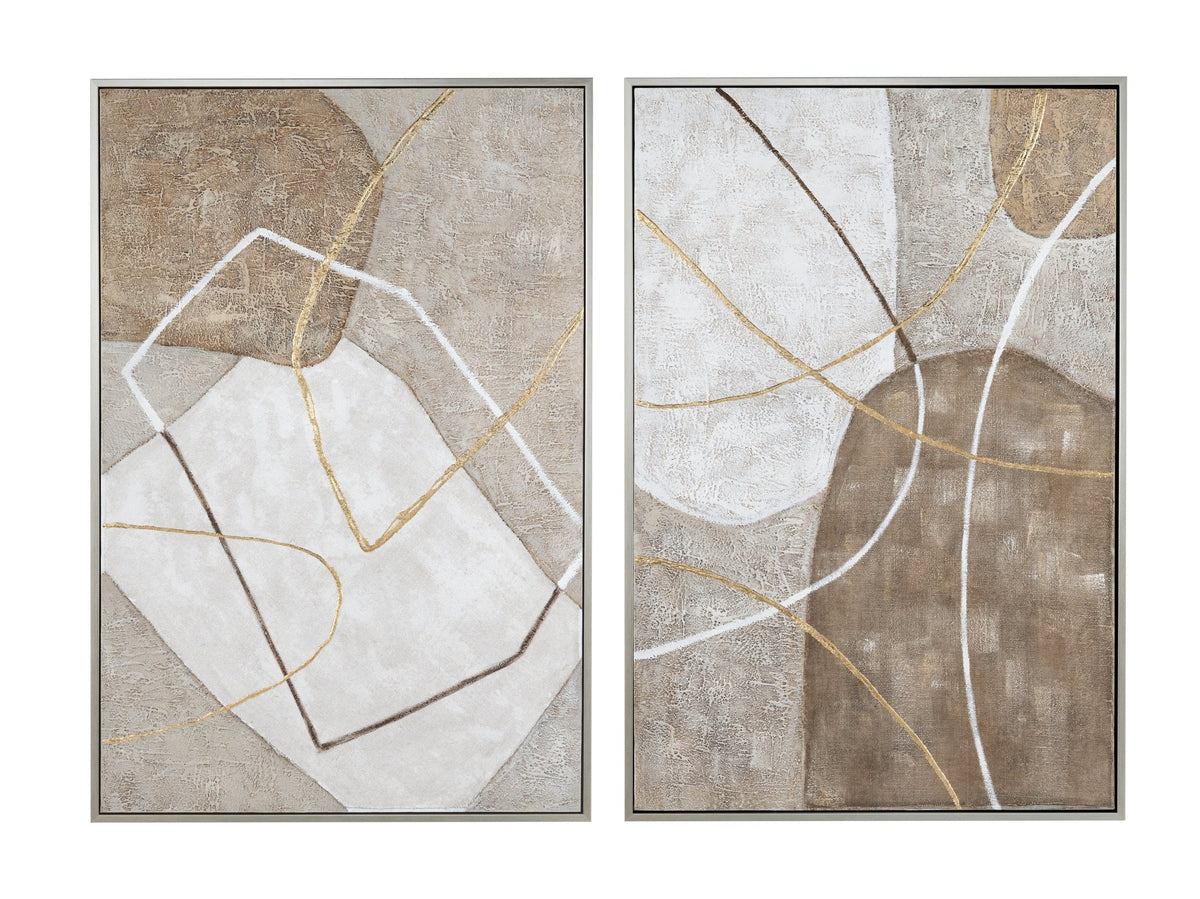 Marion Brown/Gold Canvas by Crestview at Eve Furniture