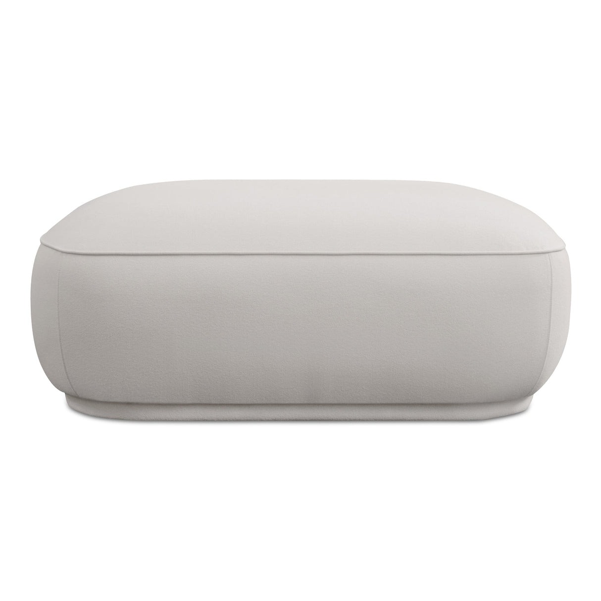 Marion White Square Ottoman by MOES at Eve Furniture
