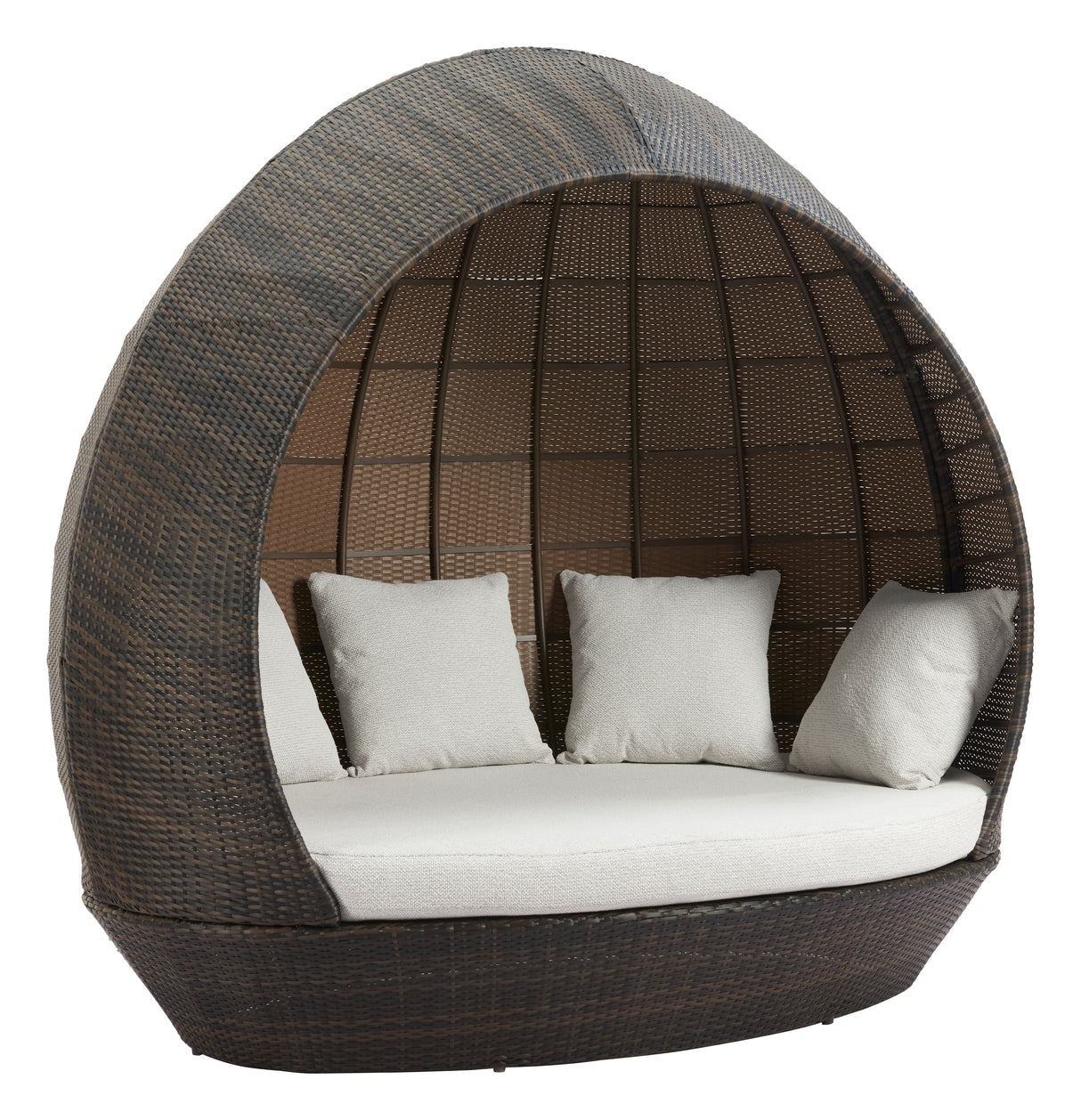 Marisol Brown & Beige Outdoor Beach Daybed by Zuomod at Eve Furniture