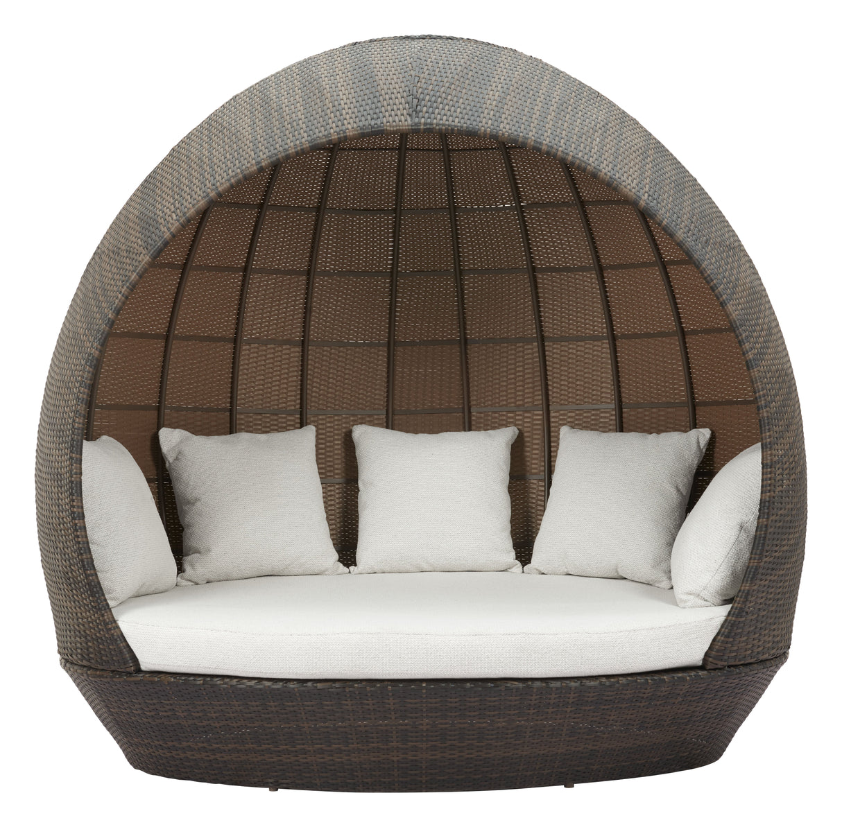 Marisol Brown & Beige Outdoor Beach Daybed by Zuomod at Eve Furniture