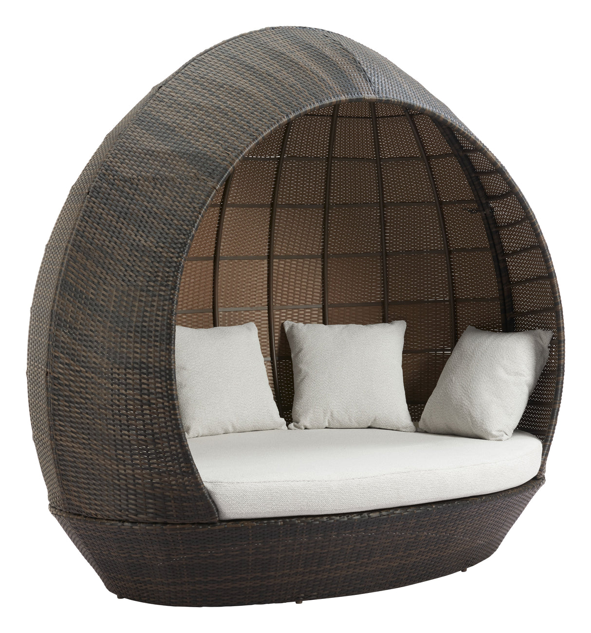 Marisol Brown & Beige Outdoor Beach Daybed by Zuomod at Eve Furniture