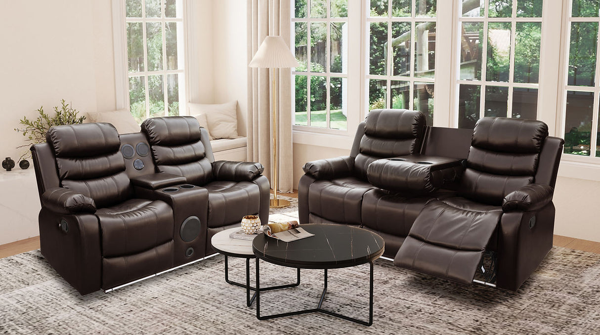 Marisol Brown Reclining Living Room Set by New Era Innovations at Eve Furniture