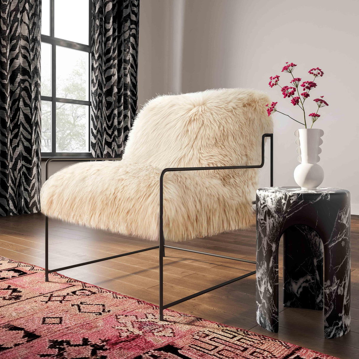 Marisol Concrete Side Table by TOV Furniture at Eve Furniture