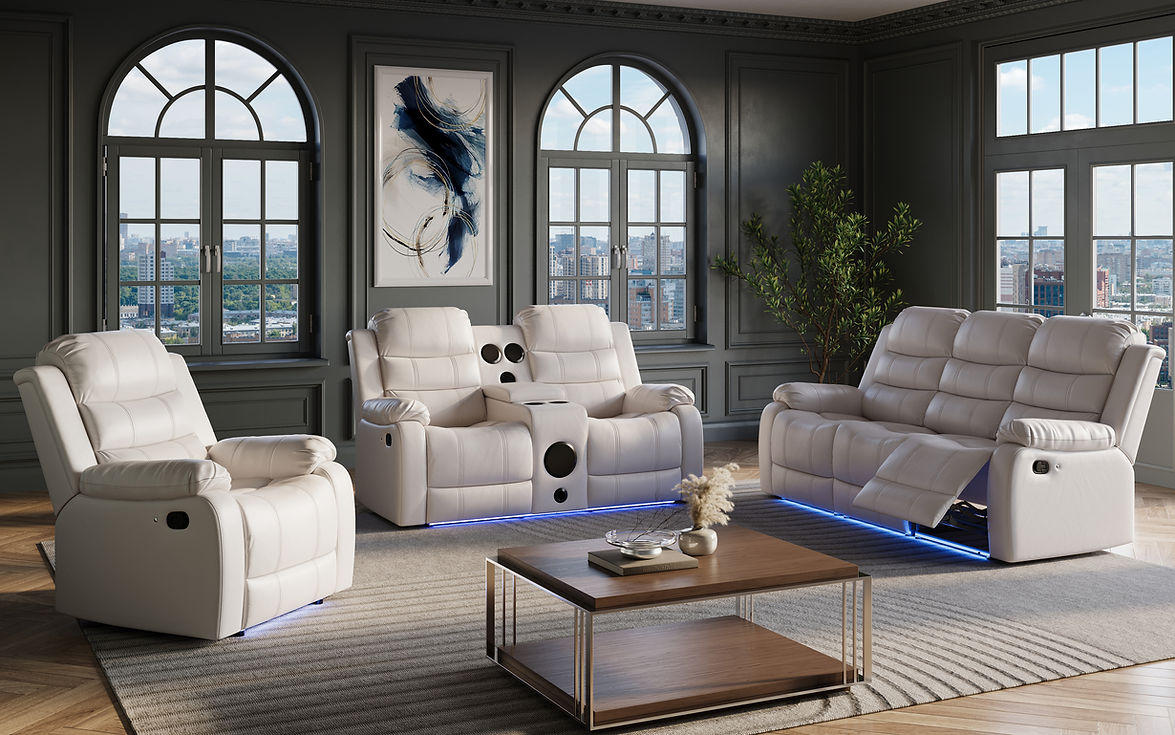 Marisol White Reclining Living Room Set by New Era Innovations at Eve Furniture