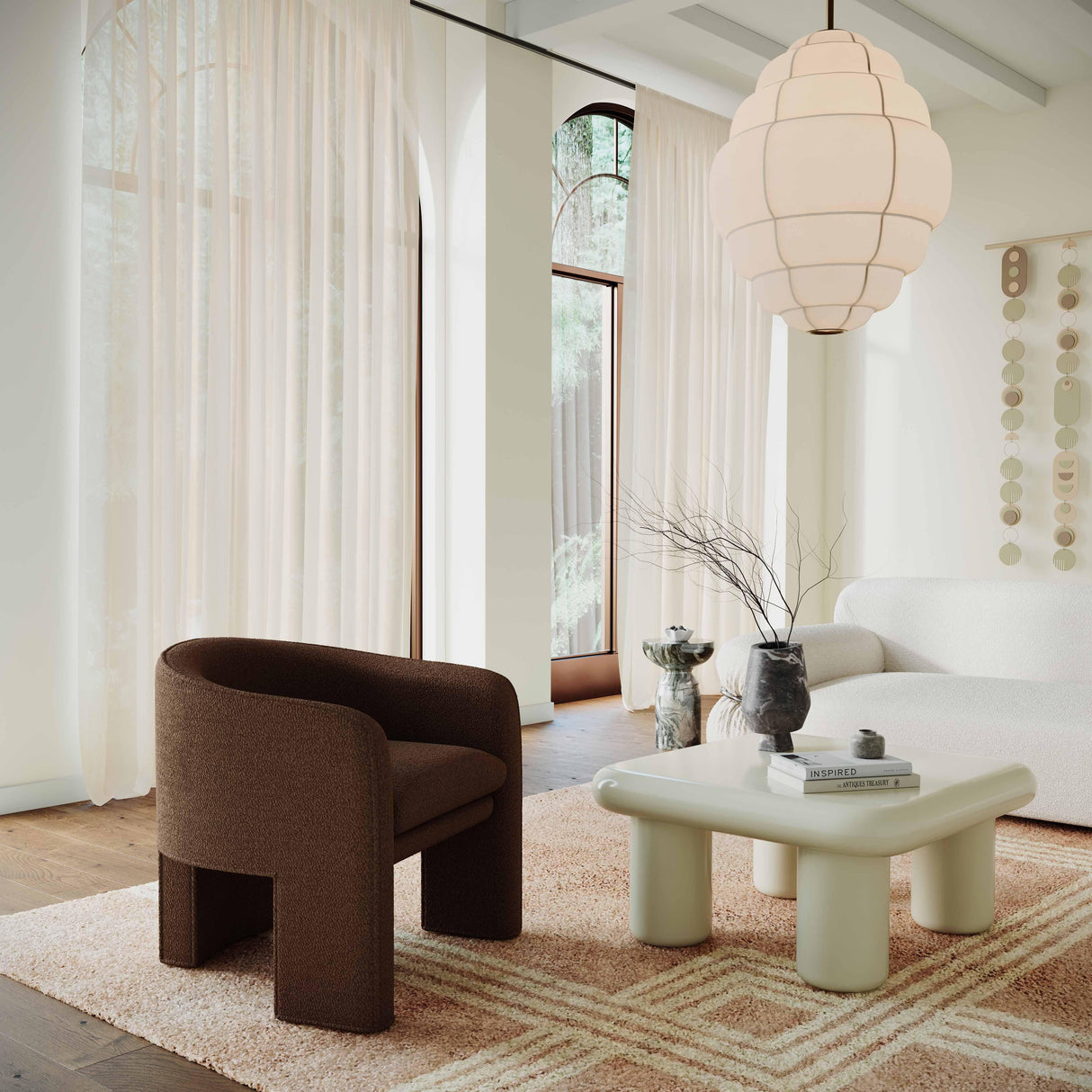 Marla Boucle Accent Chair by TOV Furniture at Eve Furniture