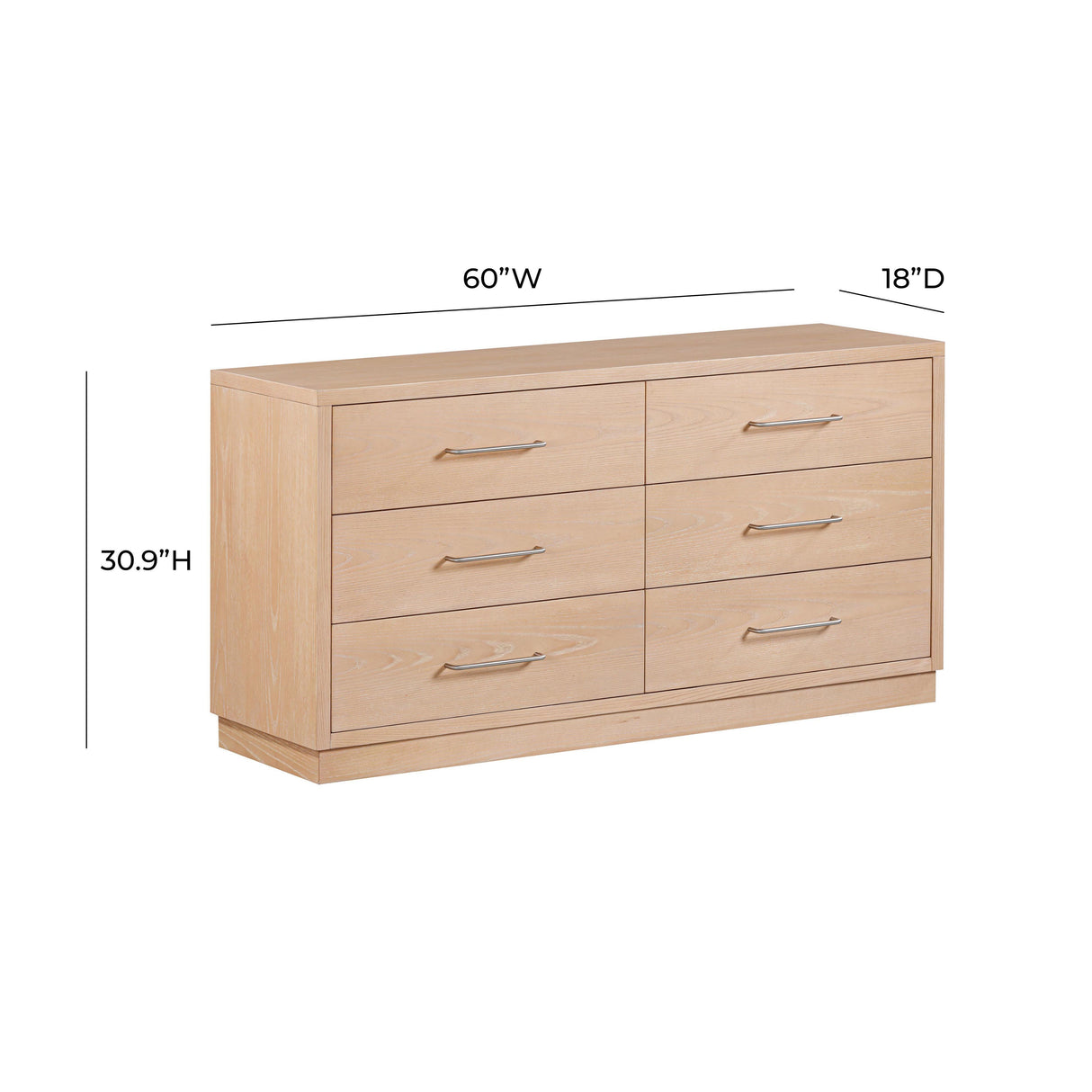 Marlow 6-Drawer Wood Dresser by TOV Furniture at Eve Furniture
