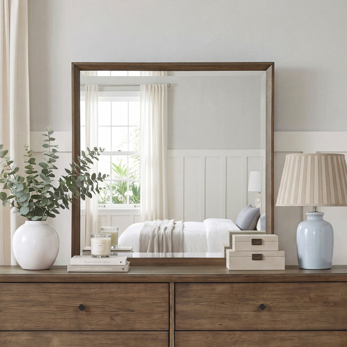 Marlow Brown Bedroom Mirror by Homelegance at Eve Furniture
