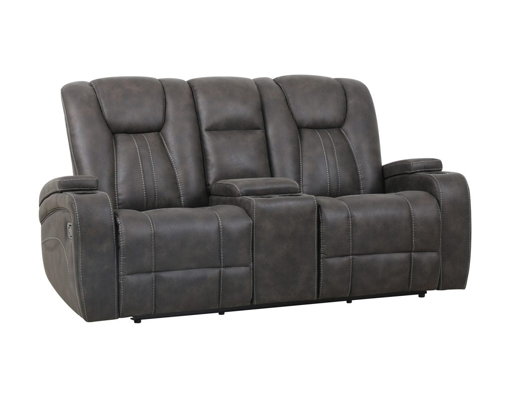 Marlow Charcoal 3-Piece Manual Reclining Set by Steve Silver at Eve Furniture