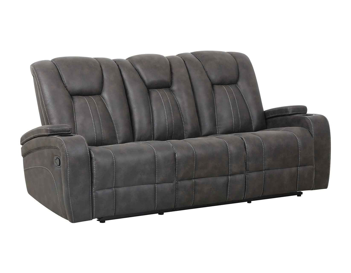 Marlow Charcoal Manual Reclining Sofa by Steve Silver at Eve Furniture