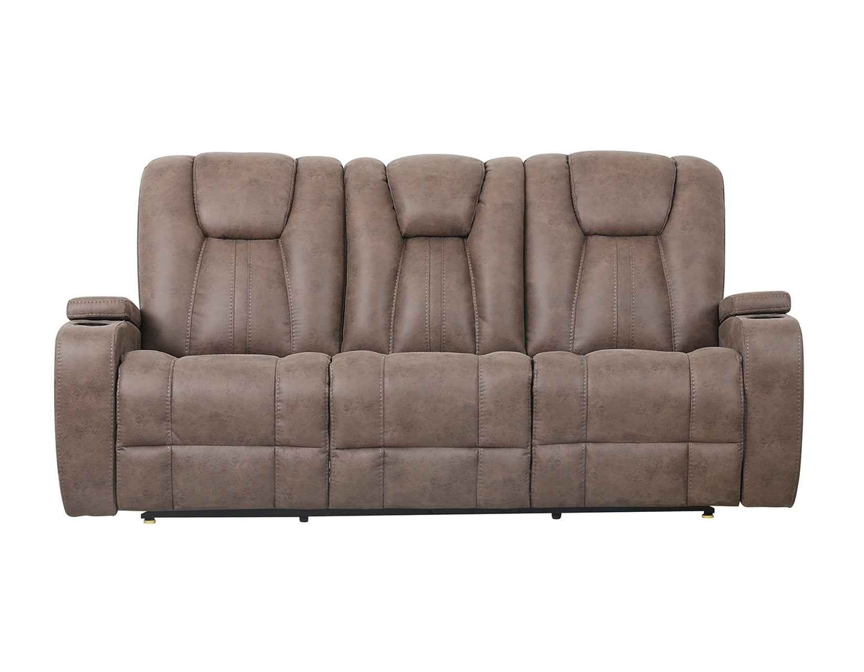 Marlow Sand Manual Reclining Sofa by Steve Silver at Eve Furniture
