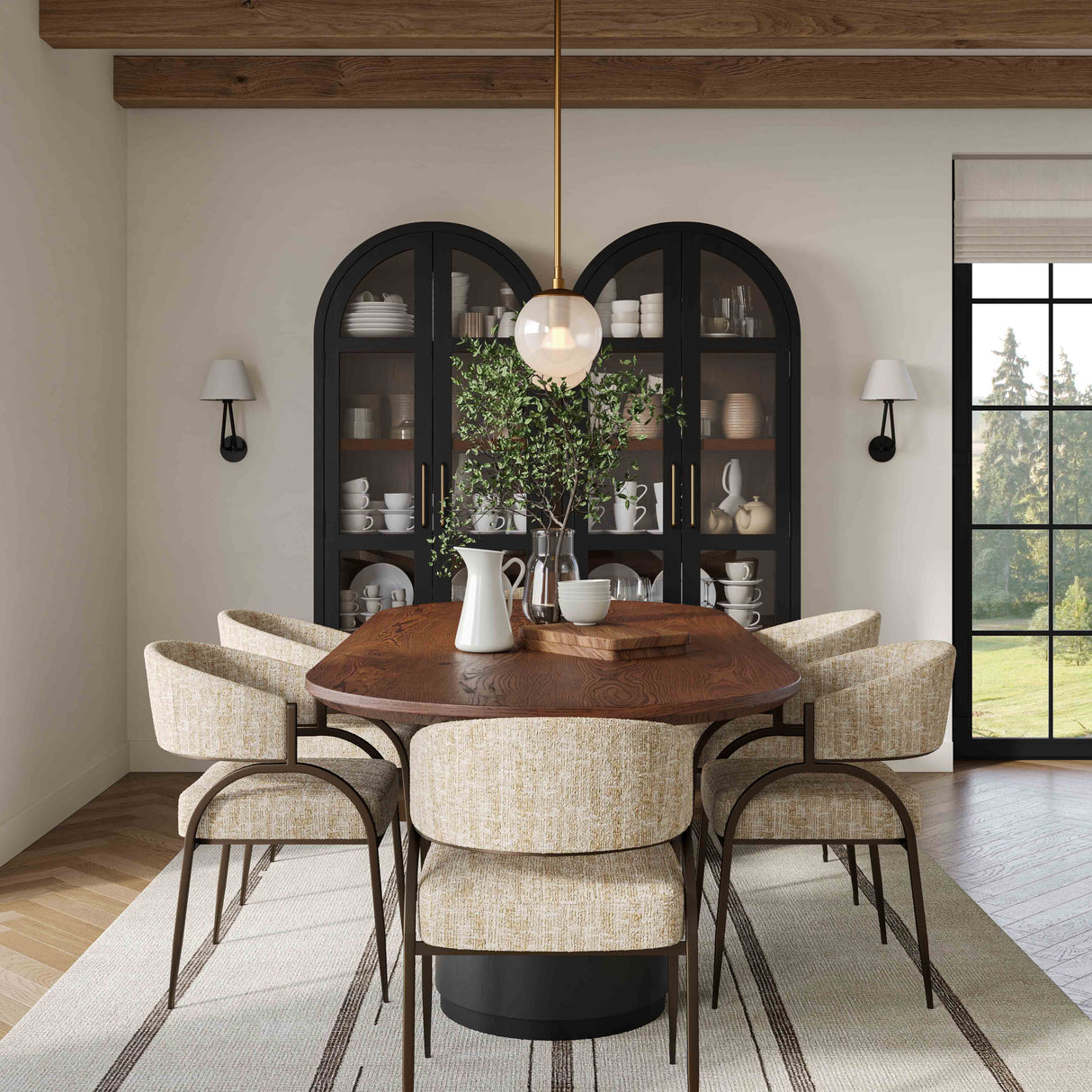 Marlow Wood 102" Oval Dining Table by TOV Furniture at Eve Furniture
