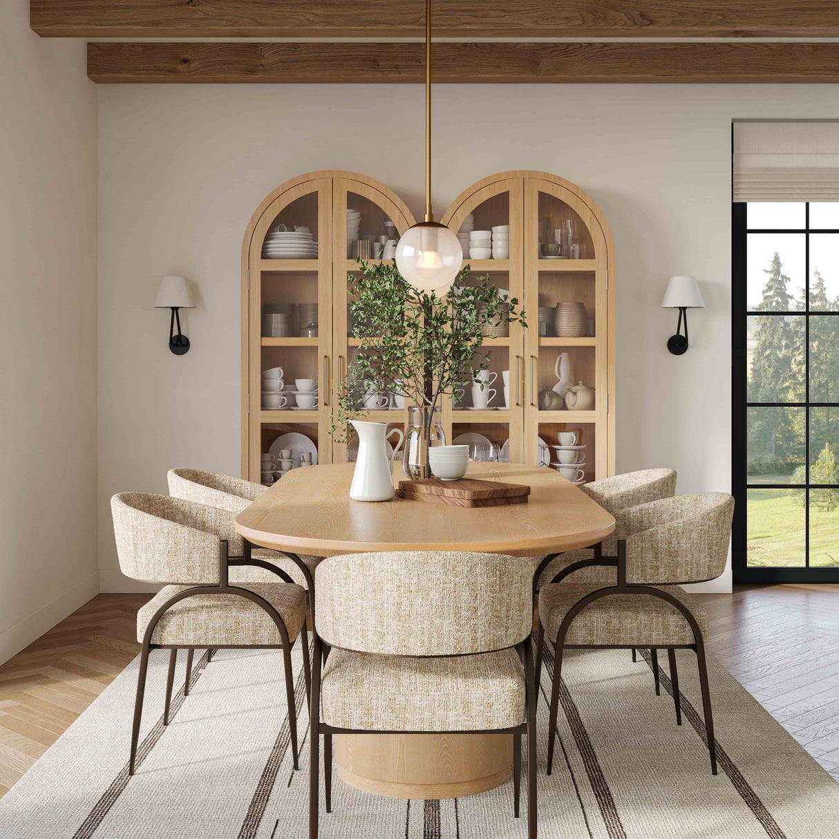 Marlow Wood 102" Oval Dining Table by TOV Furniture at Eve Furniture