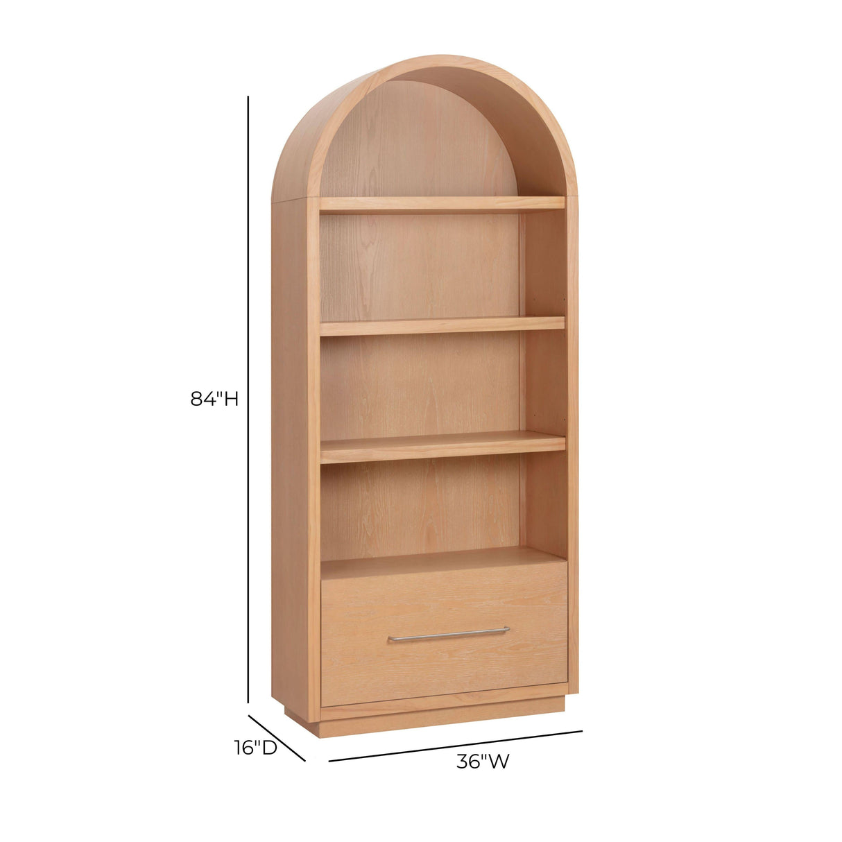 Marlow Wood Bookcase with File Drawer by TOV Furniture at Eve Furniture