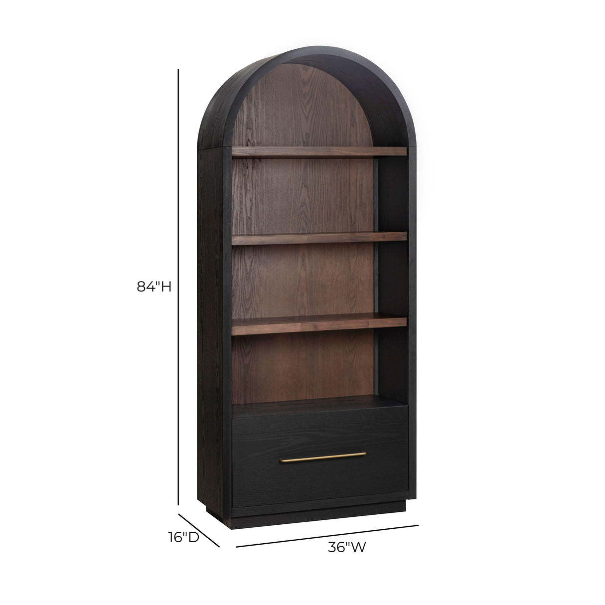 Marlow Wood Bookcase with File Drawer by TOV Furniture at Eve Furniture