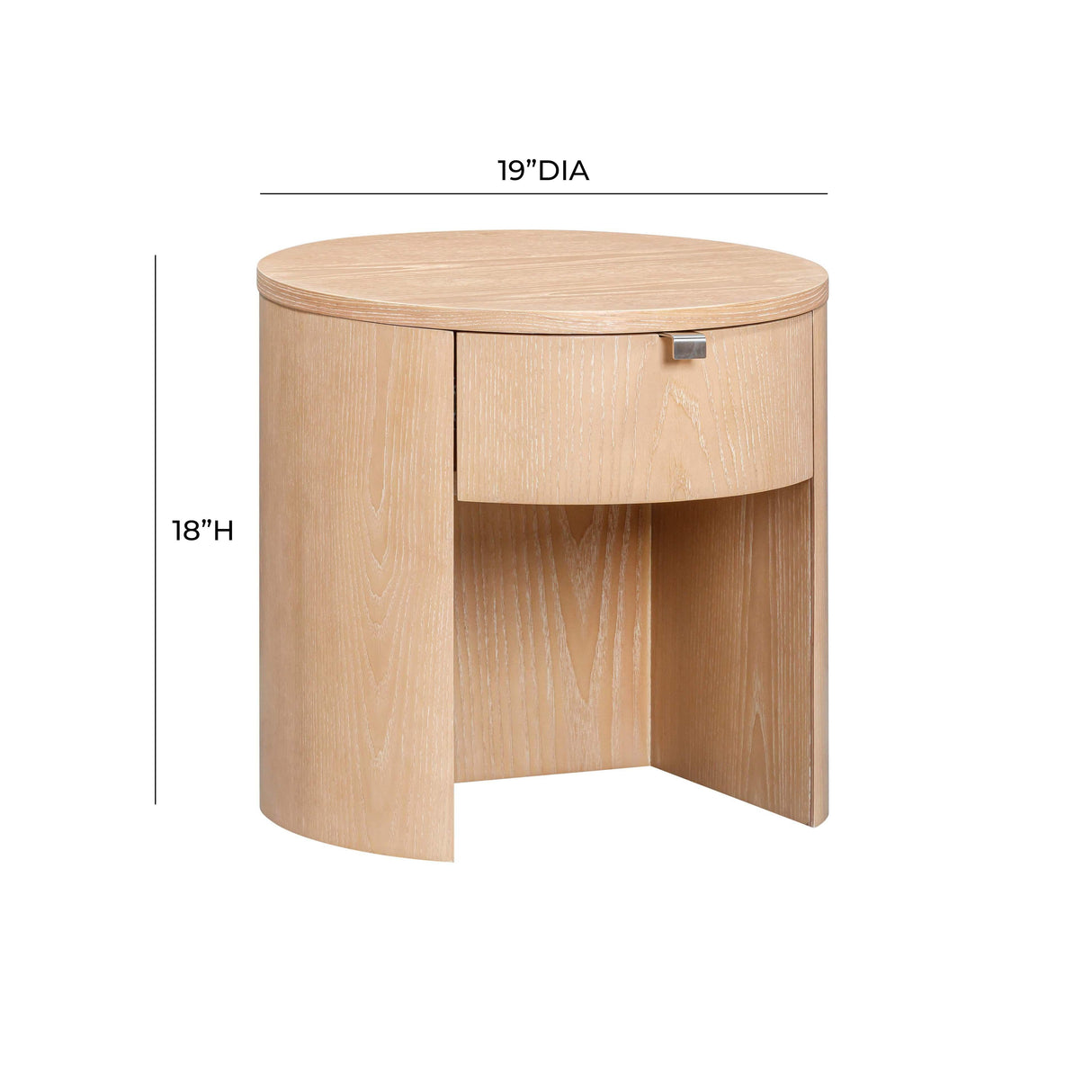 Marlow Wood Round Nightstand by TOV Furniture at Eve Furniture