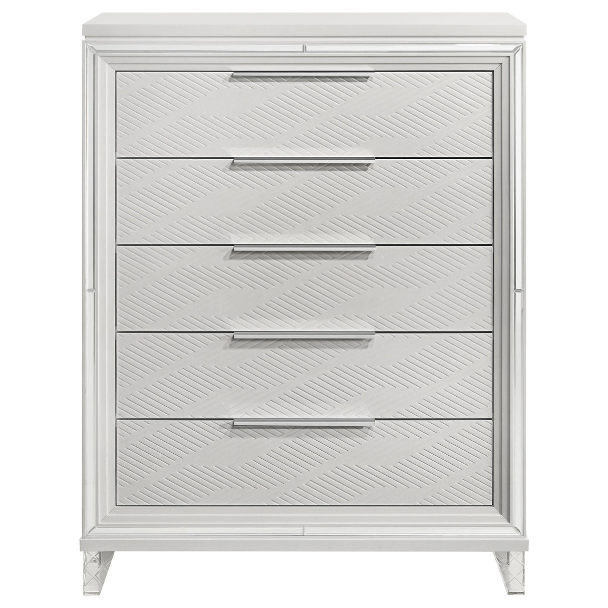 Marmore 5-drawer Bedroom Chest of Drawers White by Coaster at Eve Furniture