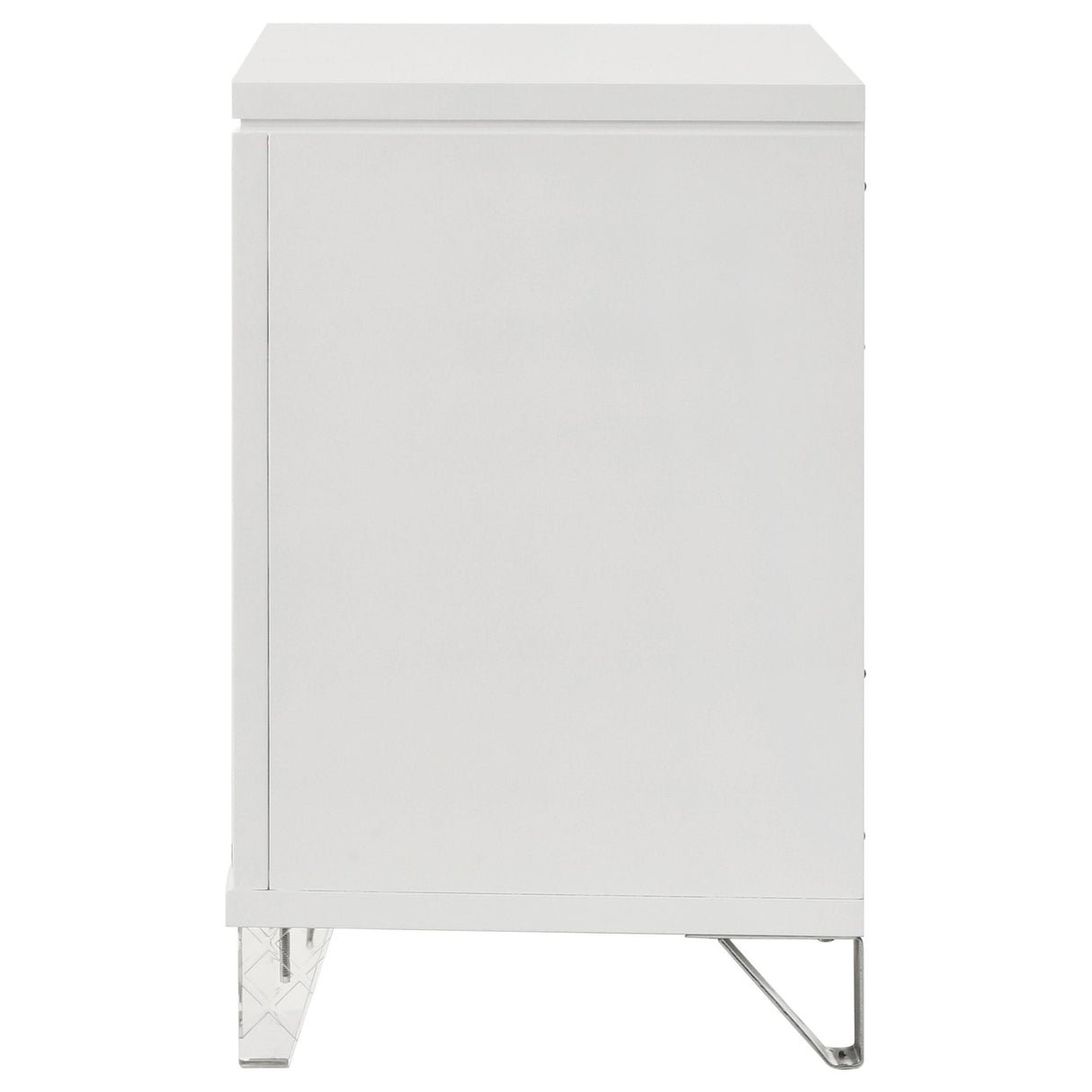 Marmore White 2-drawer Nightstand Bedside Table by Coaster at Eve Furniture