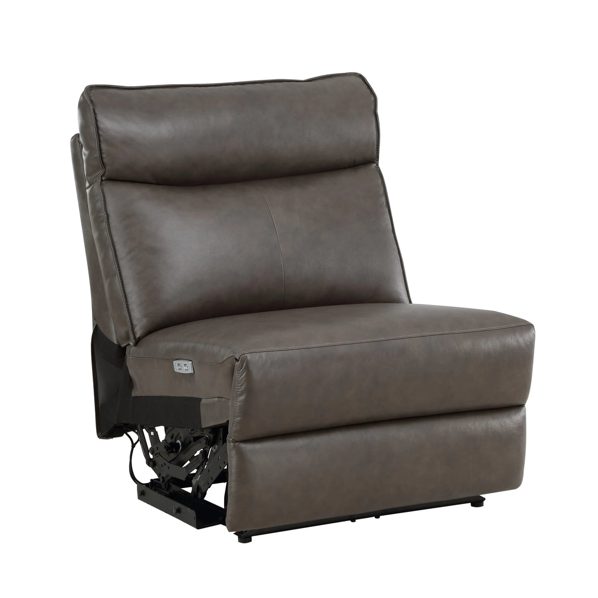 Maroni Dark Brown Leather 6-Piece Modular Power Reclining Sectional by Homelegance at Eve Furniture