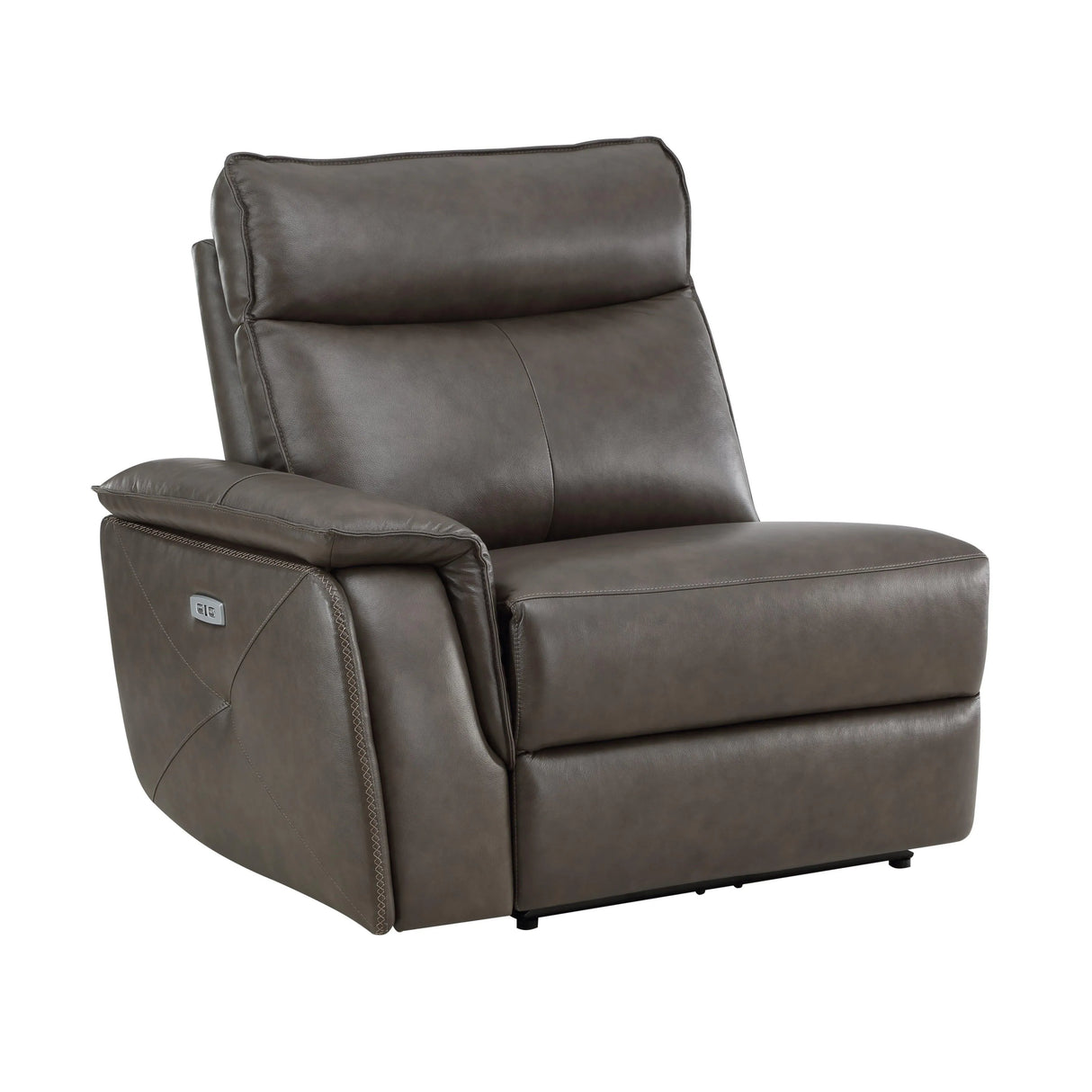Maroni Dark Brown Leather 6-Piece Modular Power Reclining Sectional by Homelegance at Eve Furniture
