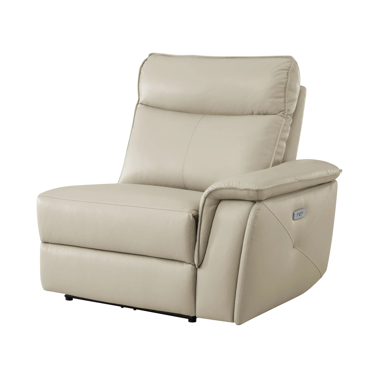 Maroni Taupe Leather 6-Piece Modular Power Reclining Sectional by Homelegance at Eve Furniture