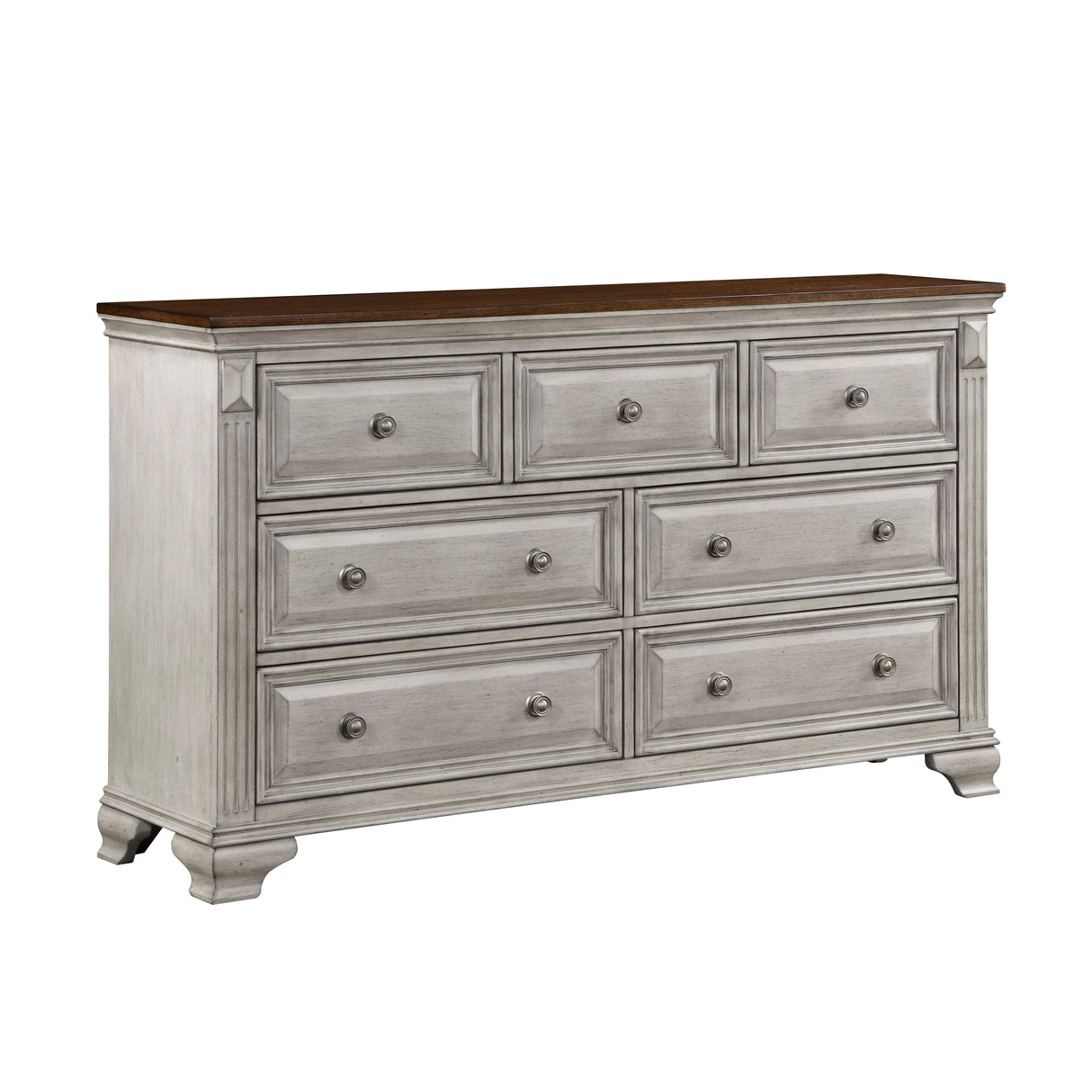 Marquette Gray/Brown Panel Bedroom Set by Homelegance at Eve Furniture