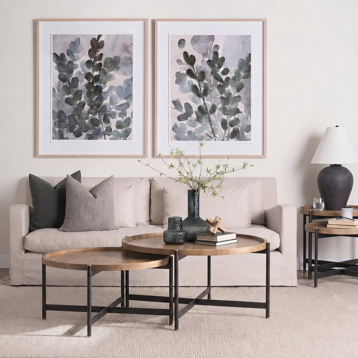 Marquisa Medium Brown Wood W/Black Metal Large Coffee Table by Mercana at Eve Furniture