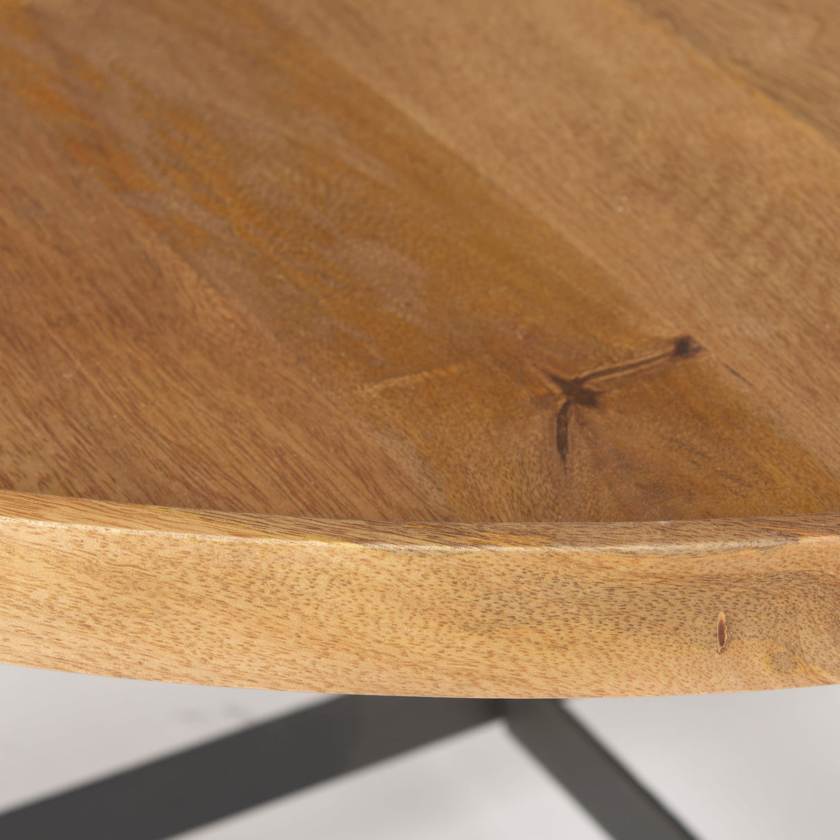 Marquisa Medium Brown Wood W/Black Metal Large Coffee Table by Mercana at Eve Furniture