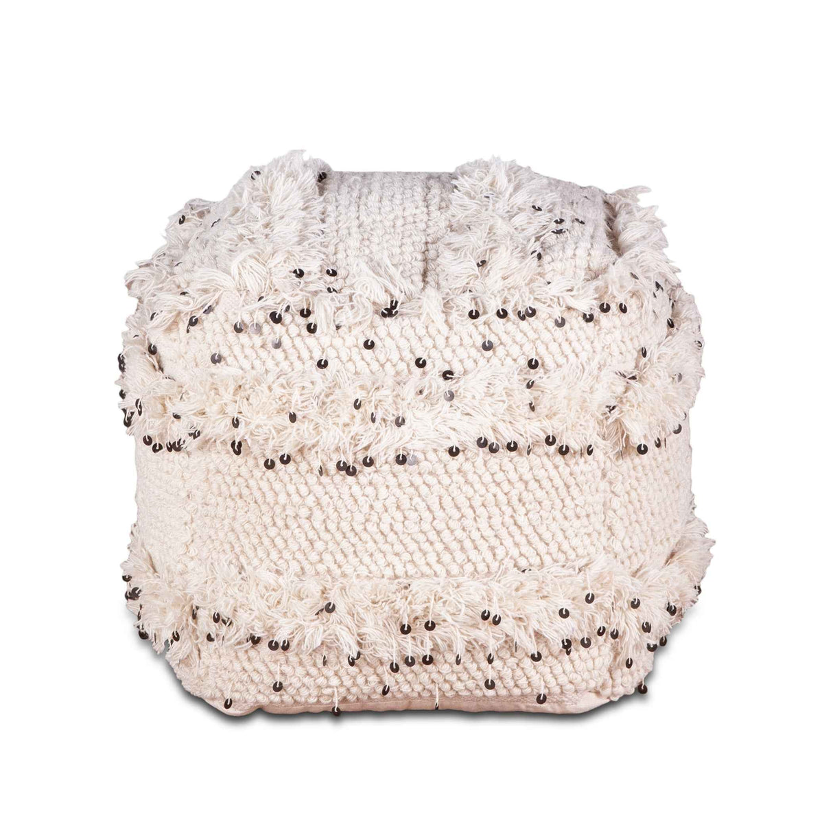 Marrakech 18" Accent Ottoman in Moroccan Sequined by Home Trends & Design at Eve Furniture