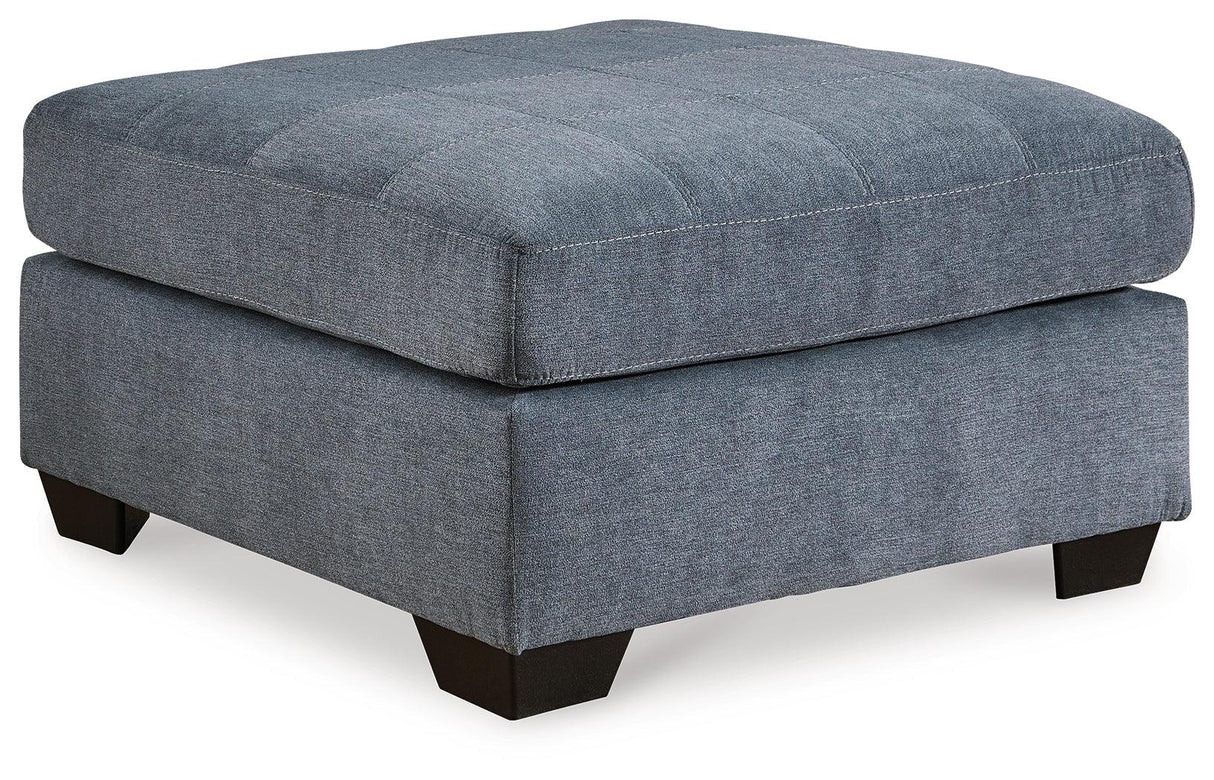 Marrelton Denim Oversized Accent Ottoman by Ashley at Eve Furniture