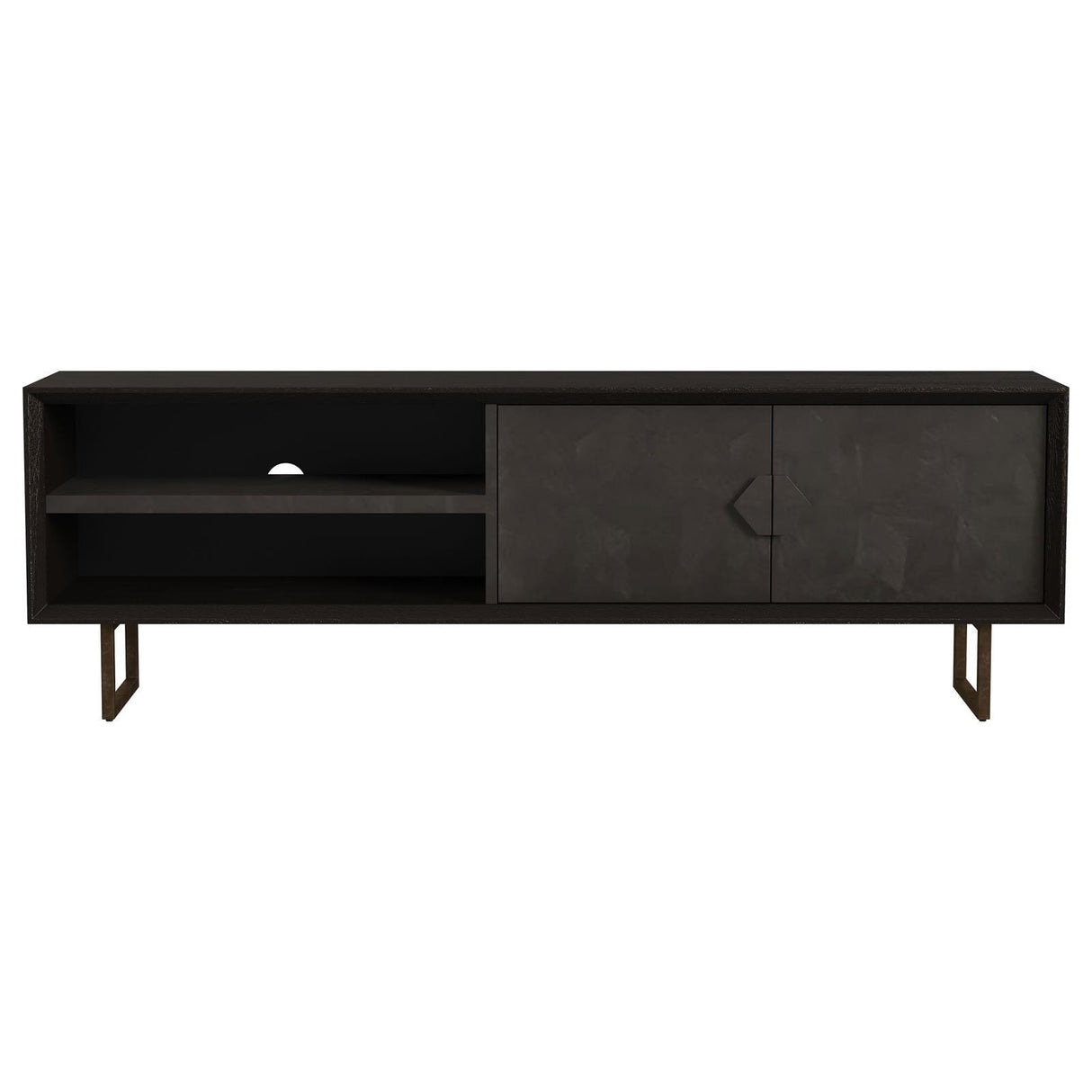 Marsden Charcoal Black 2-door Wood 70" TV Stand by Coaster at Eve Furniture