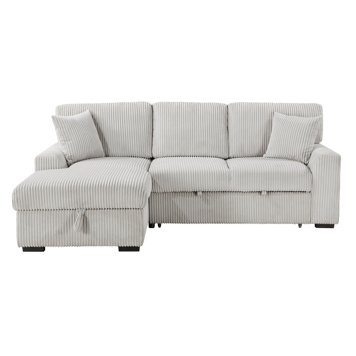 Marsh Gray 2-Piece Sectional with Left Chaise by Homelegance at Eve Furniture