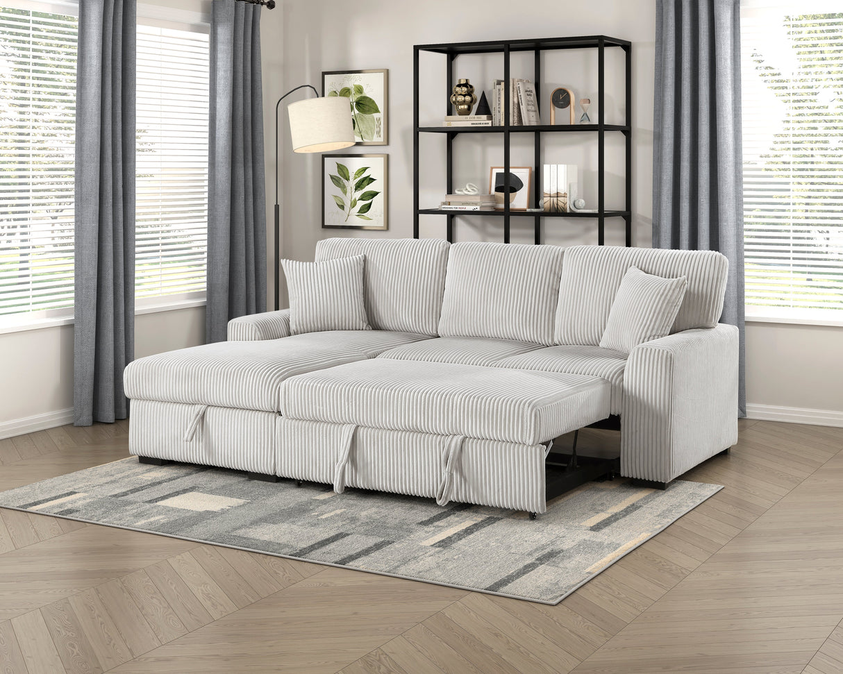 Marsh Gray 2-Piece Sectional with Left Chaise by Homelegance at Eve Furniture