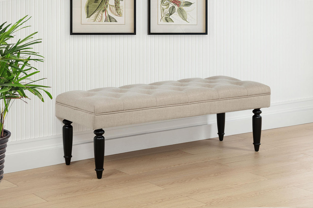Marsha Latte 52-inch Upholstered Entryway Accent Bench by Coaster at Eve Furniture