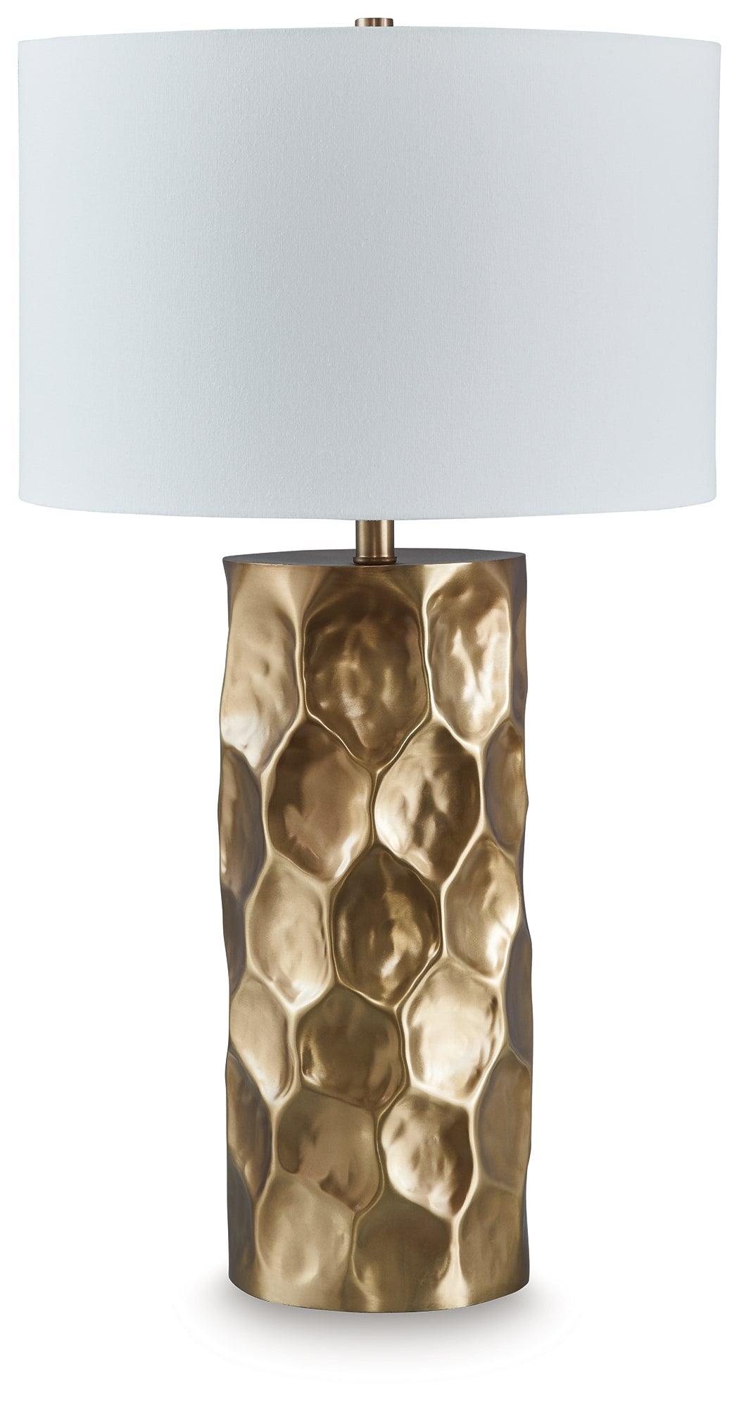 Marshawn Gold Finish Table Lamp by Ashley at Eve Furniture