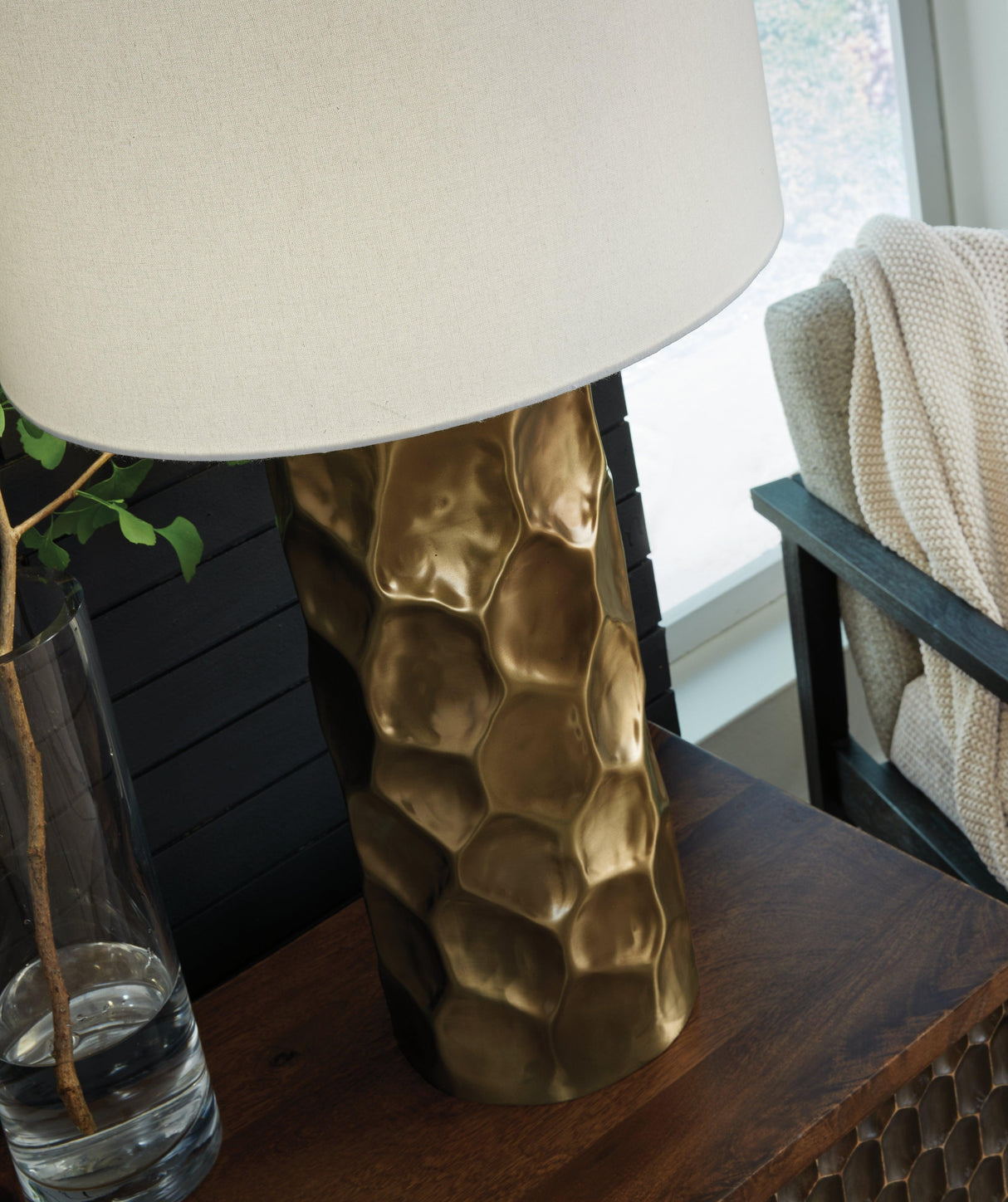 Marshawn Gold Finish Table Lamp by Ashley at Eve Furniture