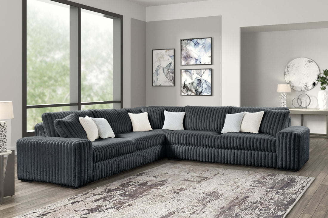 Marshmallow Charcoal Oversized Sectional by Happy Homes at Eve Furniture