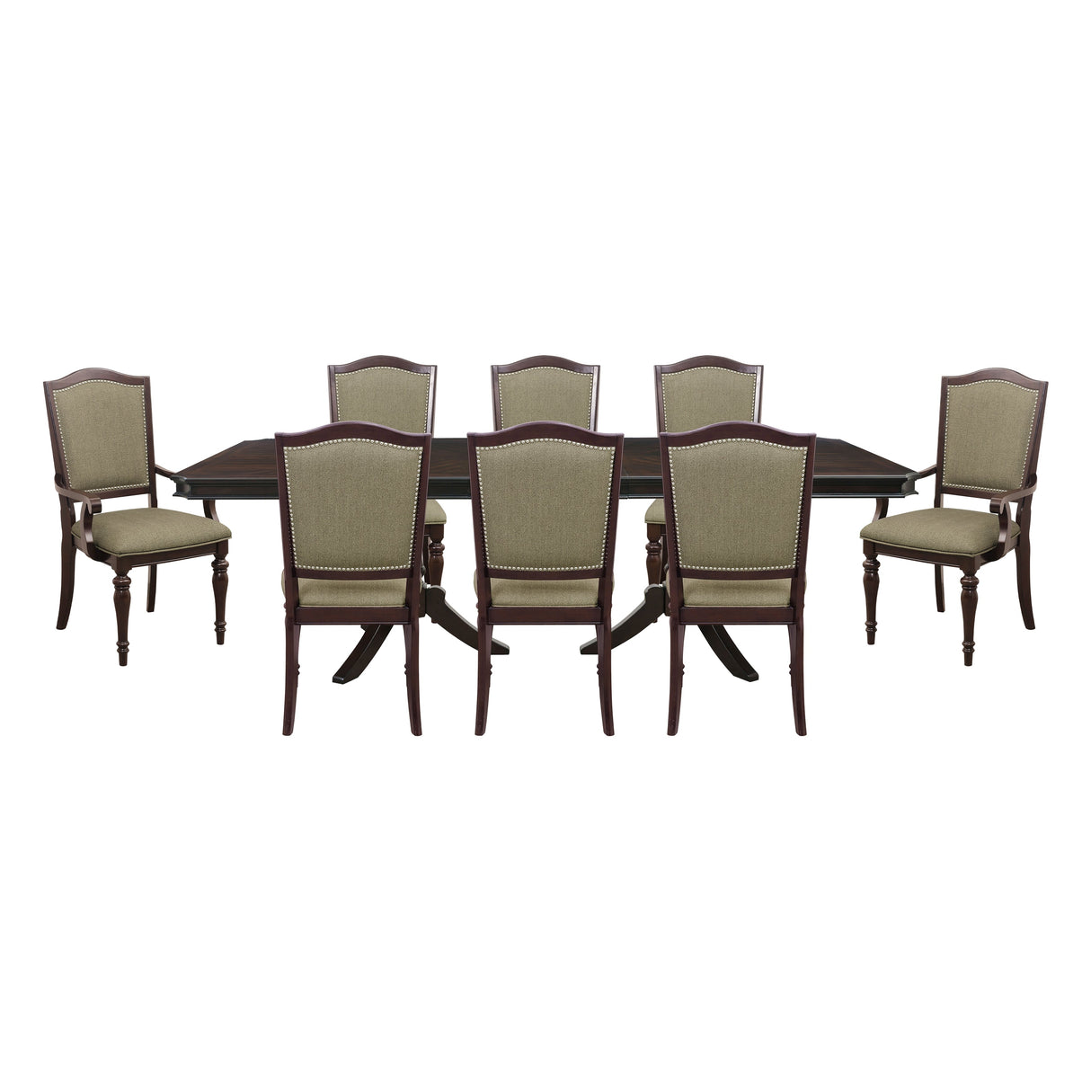 Marston Dark Cherry 96" Extendable Dining Room Set by Homelegance at Eve Furniture