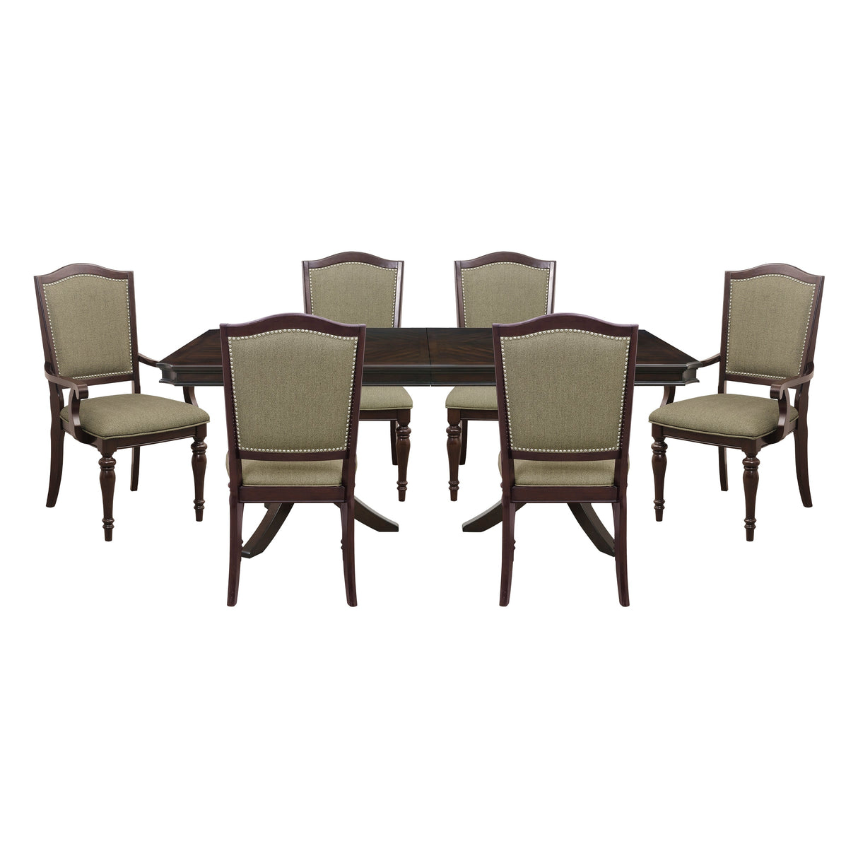 Marston Dark Cherry 96" Extendable Dining Room Set by Homelegance at Eve Furniture